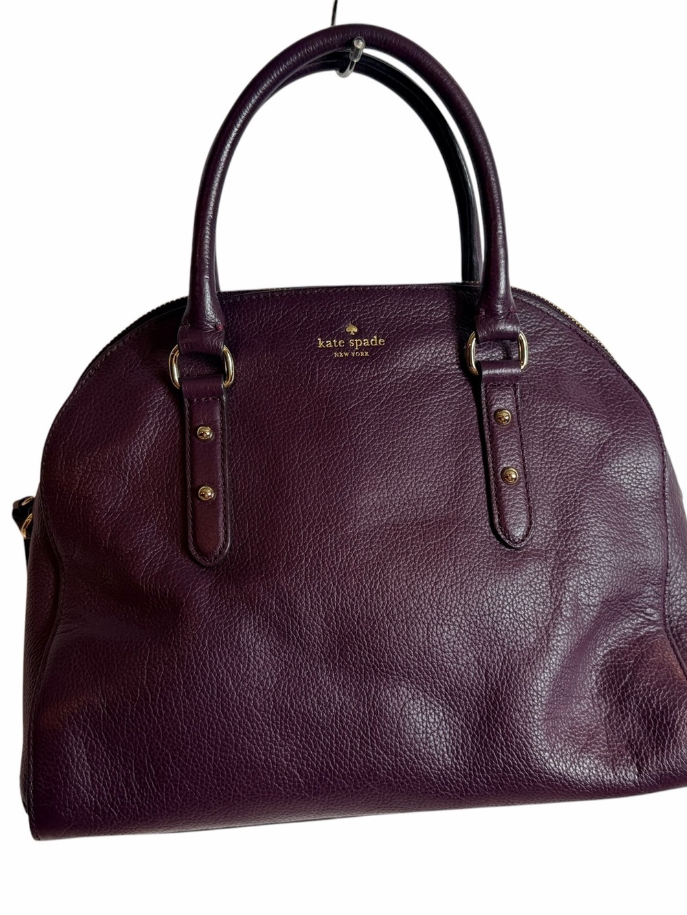 Kate Spade New York Burgundy/ Wine / Maroon Pebbled Leather Satchel